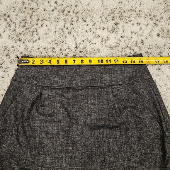 Theory SZ 12 Gray Wool Blend Pleated Schoolgirl Mini Skirt With Pockets Back Zip - Picture 6 of 9